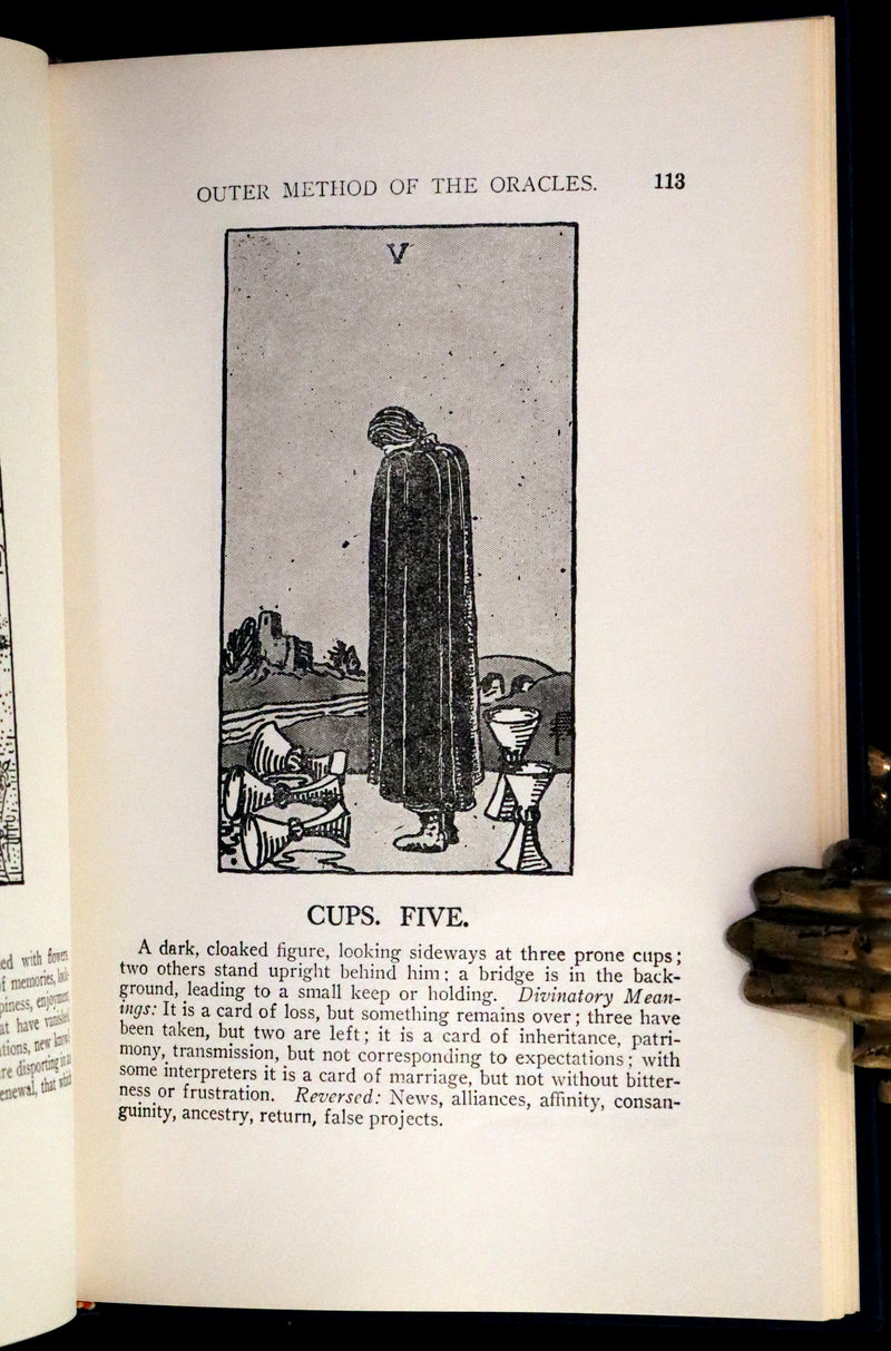 1918 Rare First Edition - The Illustrated KEY to the TAROT, The Veil of Divination by de Laurence + RIDER-WAITE TAROT PACK.