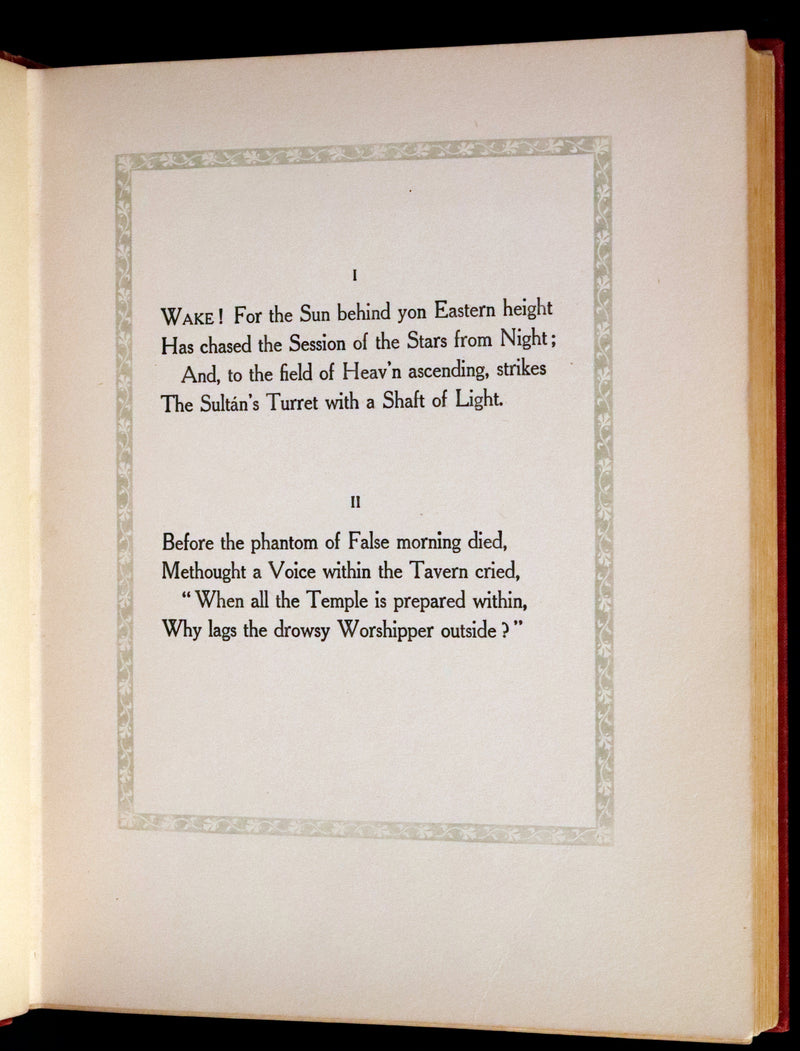 1909 Rare First Edition - RUBAIYAT of Omar Khayyam Illustrated By Edmund DULAC.