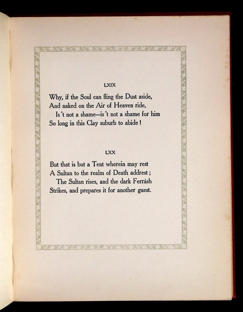 1909 Rare First Edition - RUBAIYAT of Omar Khayyam Illustrated By Edmund DULAC.