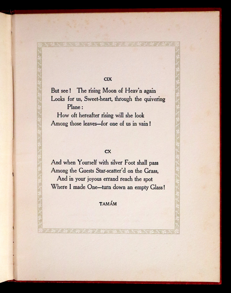 1909 Rare First Edition - RUBAIYAT of Omar Khayyam Illustrated By Edmund DULAC.