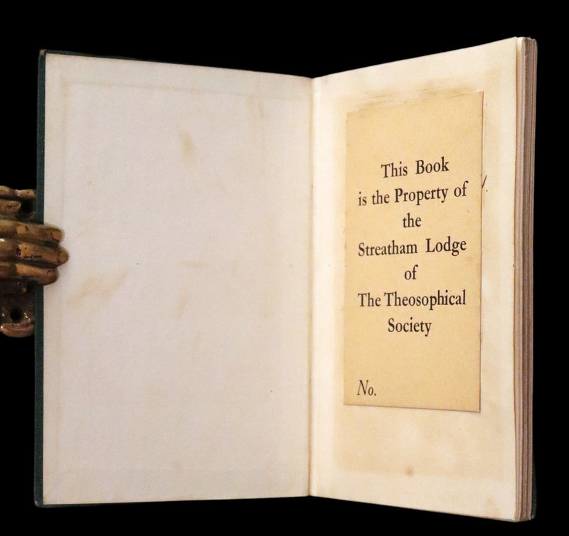 1937 Rare First Edition - Meditations on the Occult Life by Geoffrey Hodson. (Streatham Lodge Copy).