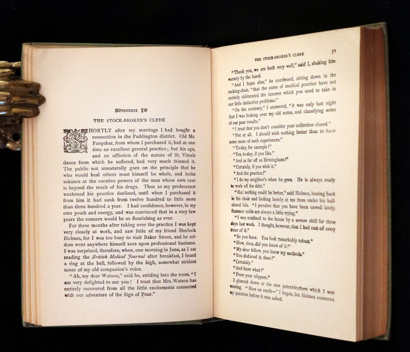 1922 Rare Book - The MEMOIRS of SHERLOCK HOLMES by Arthur Conan DOYLE.