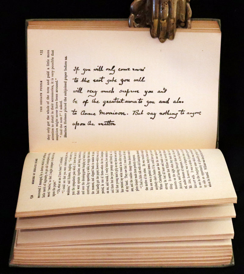 1922 Rare Book - The MEMOIRS of SHERLOCK HOLMES by Arthur Conan DOYLE.