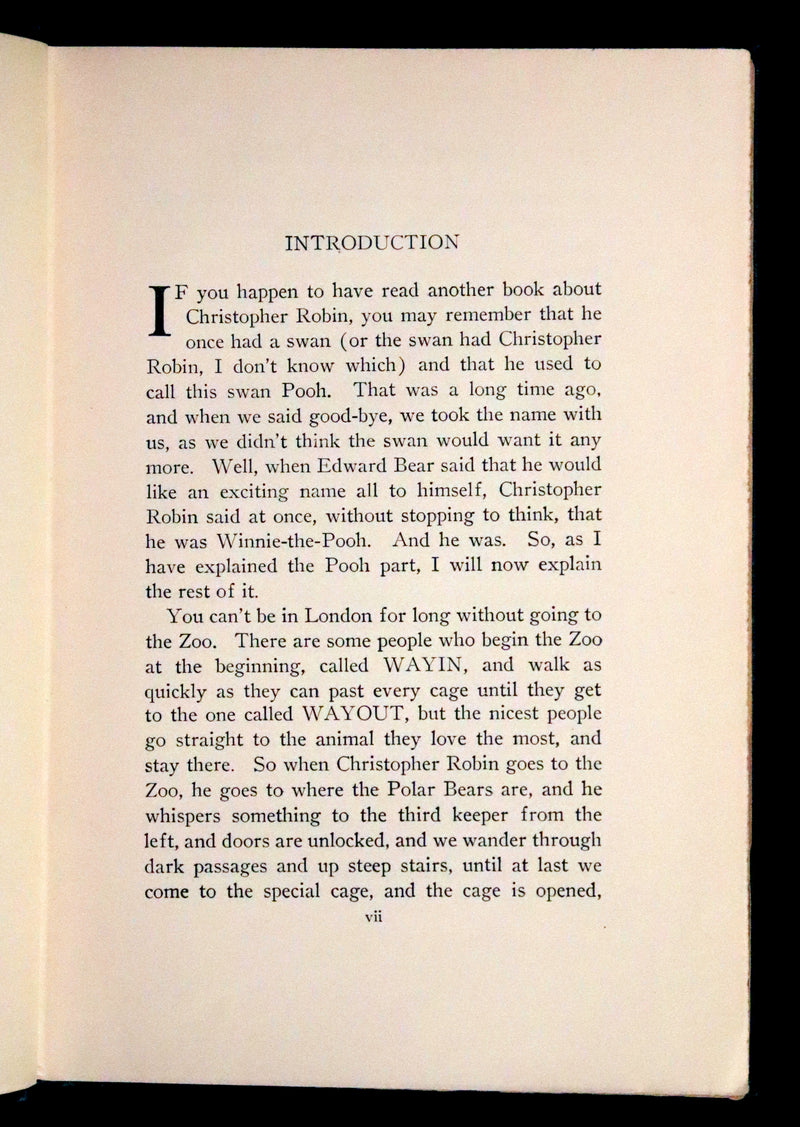 1926 Rare First Edition - WINNIE-THE-POOH by A.A. Milne & Illustrated by Shepard.