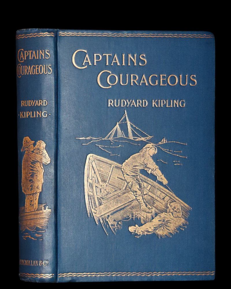 1897 Rare First Edition - CAPTAINS COURAGEOUS. A Story of the Grand Banks by Rudyard Kipling. Illustrated.