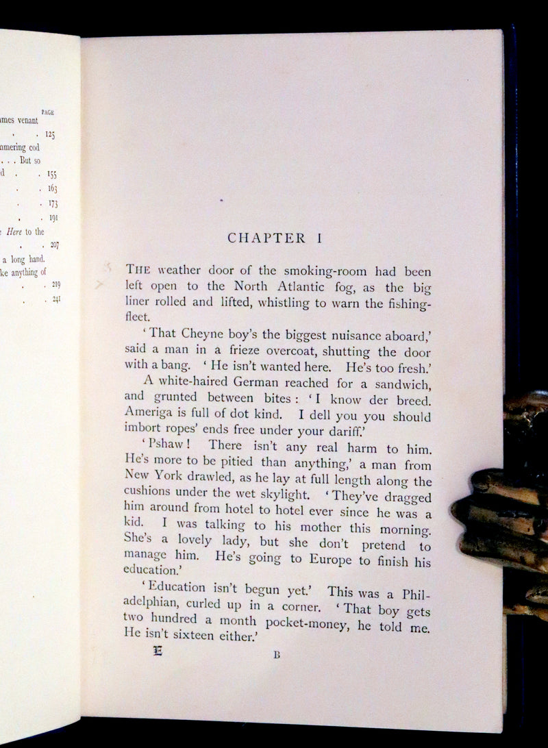 1897 Rare First Edition - CAPTAINS COURAGEOUS. A Story of the Grand Banks by Rudyard Kipling. Illustrated.