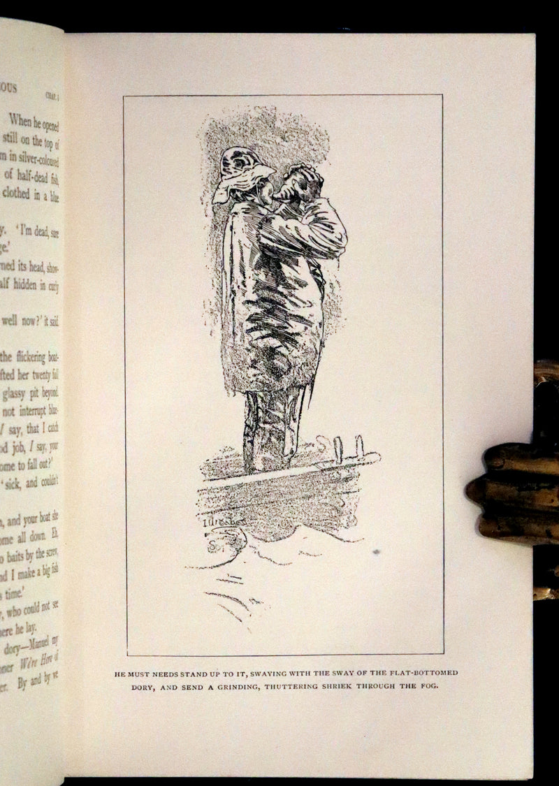 1897 Rare First Edition - CAPTAINS COURAGEOUS. A Story of the Grand Banks by Rudyard Kipling. Illustrated.