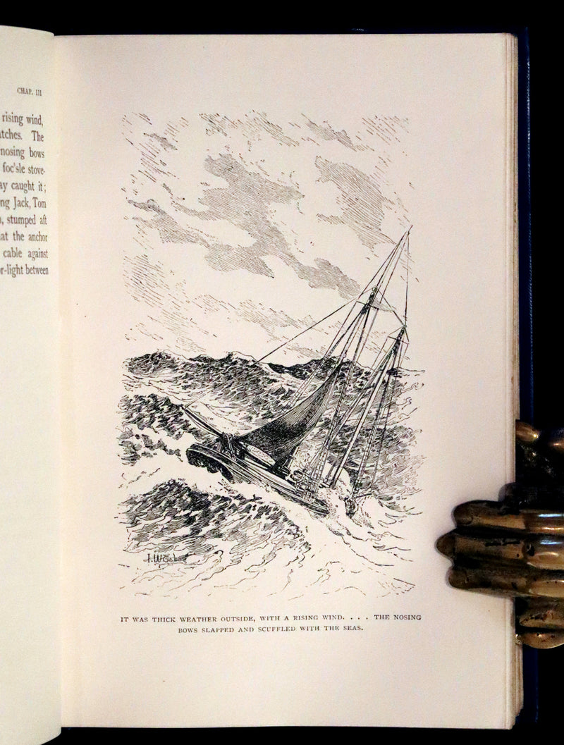 1897 Rare First Edition - CAPTAINS COURAGEOUS. A Story of the Grand Banks by Rudyard Kipling. Illustrated.
