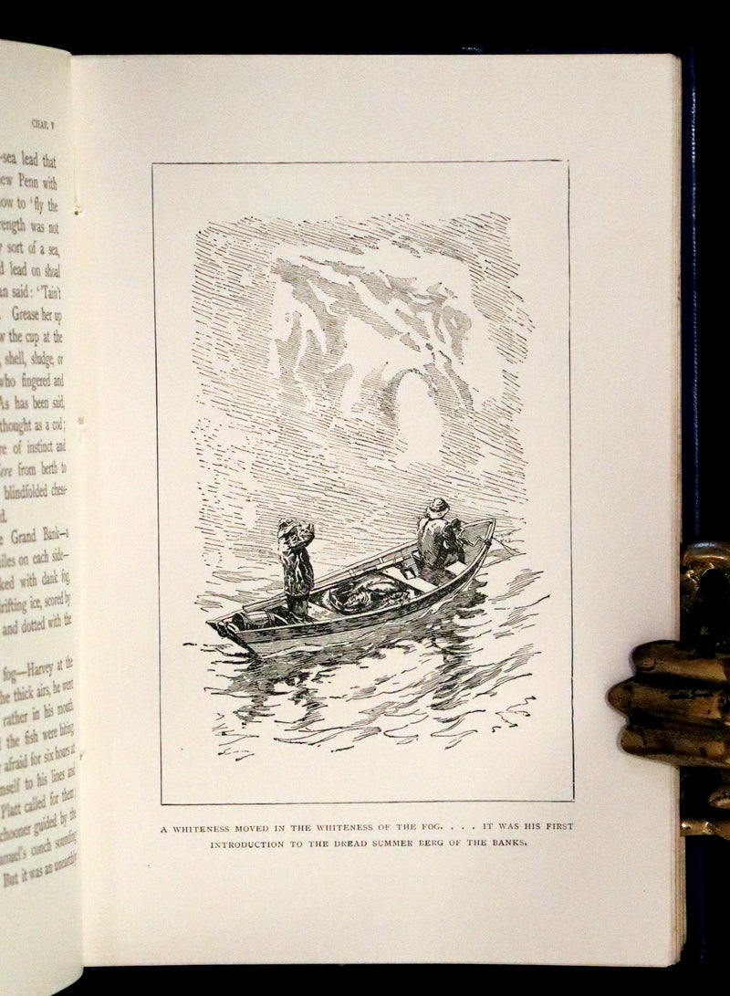 1897 Rare First Edition - CAPTAINS COURAGEOUS. A Story of the Grand Banks by Rudyard Kipling. Illustrated.