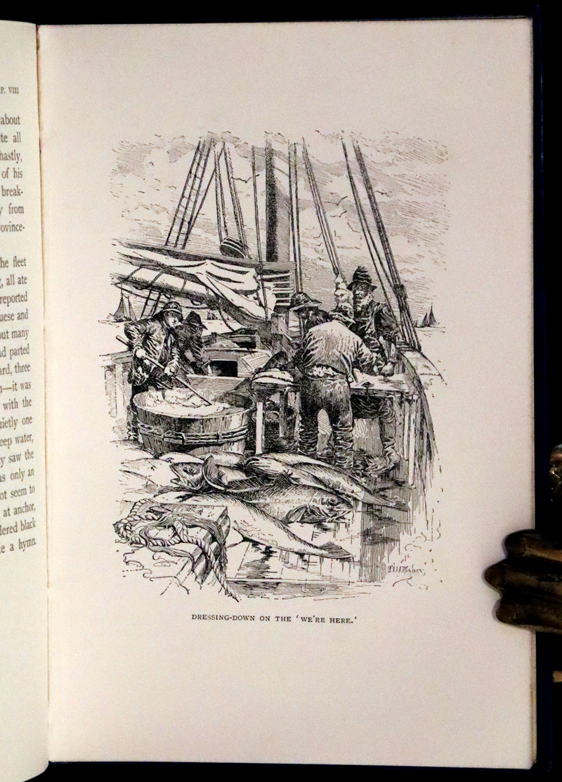 1897 Rare First Edition - CAPTAINS COURAGEOUS. A Story of the Grand Banks by Rudyard Kipling. Illustrated.