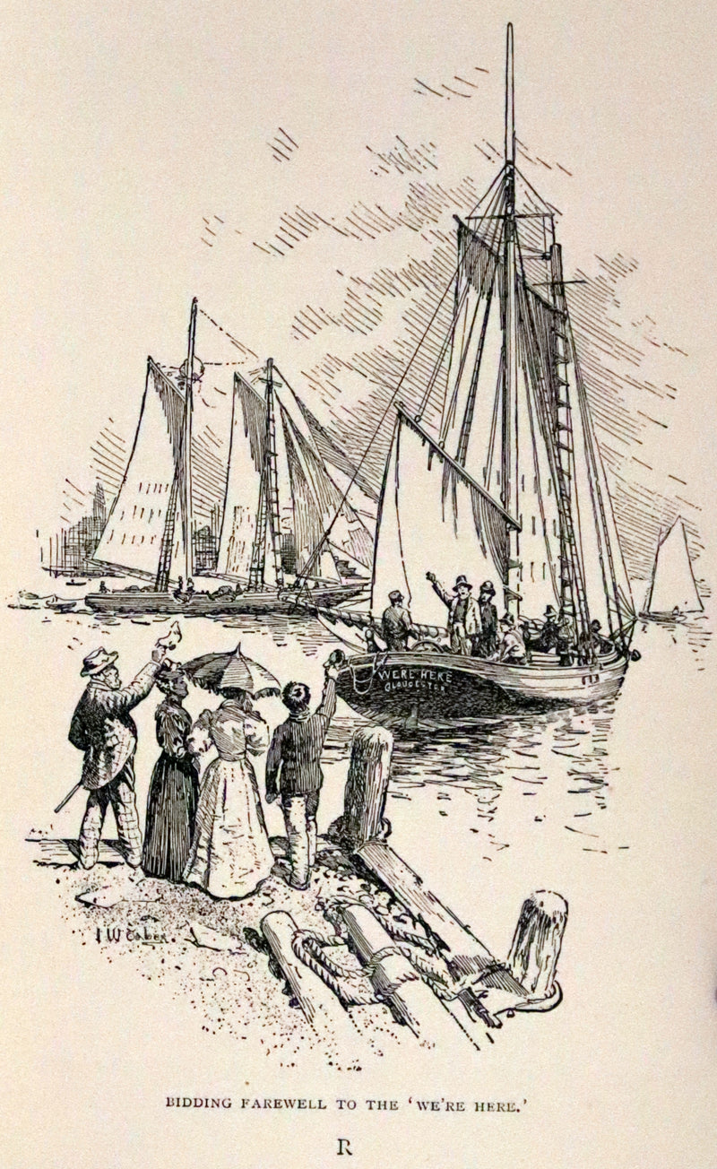 1897 Rare First Edition - CAPTAINS COURAGEOUS. A Story of the Grand Banks by Rudyard Kipling. Illustrated.