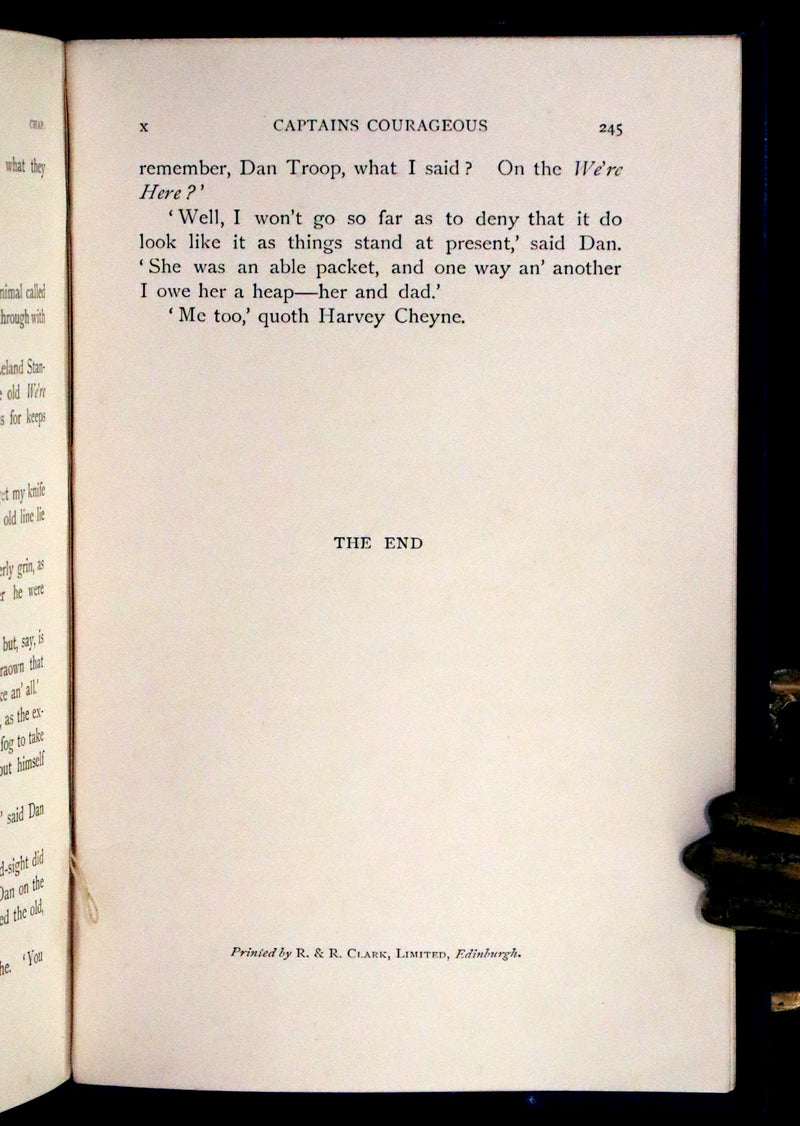 1897 Rare First Edition - CAPTAINS COURAGEOUS. A Story of the Grand Banks by Rudyard Kipling. Illustrated.