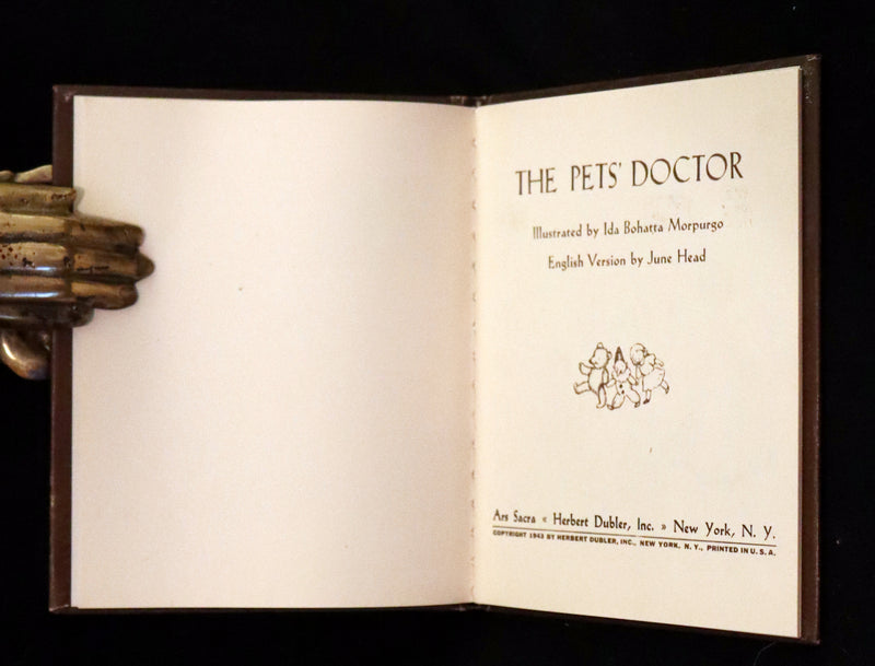 1943 Scarce First US Edition - The PET'S DOCTOR illustrated by Ida Bohatta Morpurgo.