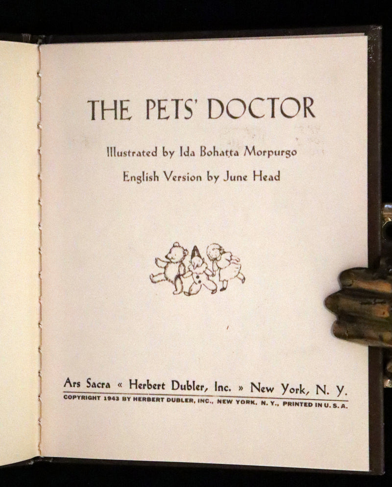 1943 Scarce First US Edition - The PET'S DOCTOR illustrated by Ida Bohatta Morpurgo.