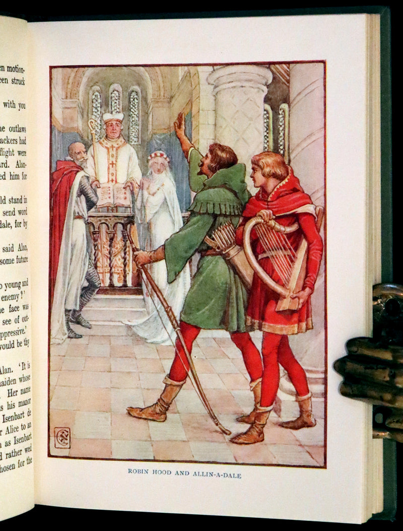 1912 Rare First Edition - ROBIN HOOD and His Merry Men by H. Gilbert, Illustrated by Walter Crane. In Dust Jacket.