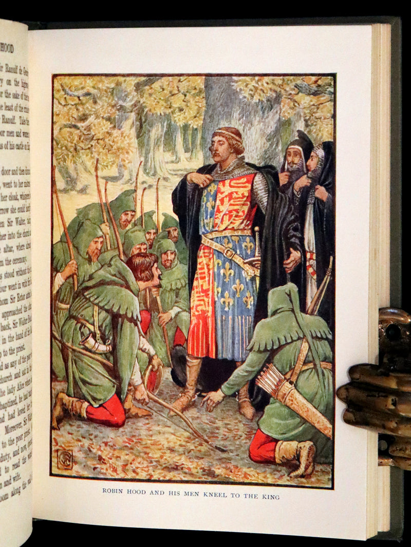 1912 Rare First Edition - ROBIN HOOD and His Merry Men by H. Gilbert, Illustrated by Walter Crane. In Dust Jacket.