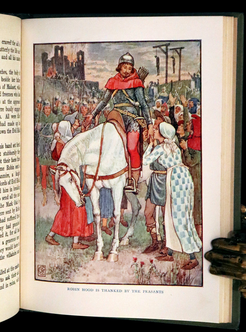 1912 Rare First Edition - ROBIN HOOD and His Merry Men by H. Gilbert, Illustrated by Walter Crane. In Dust Jacket.