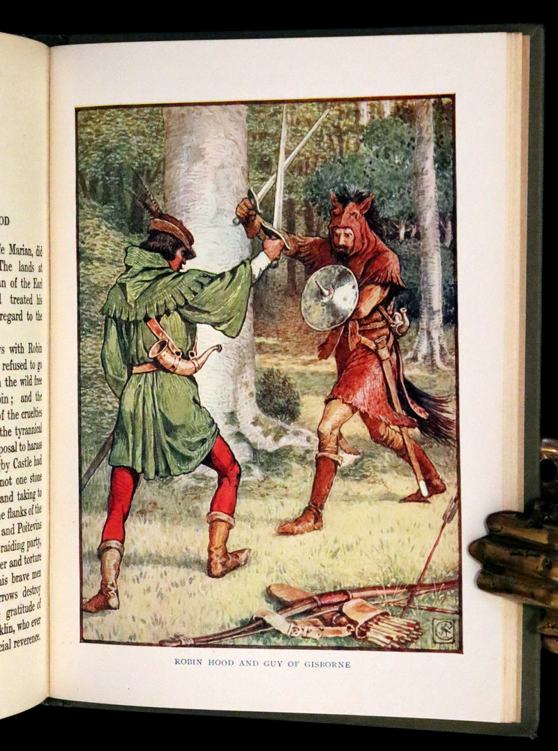 1912 Rare First Edition - ROBIN HOOD and His Merry Men by H. Gilbert, Illustrated by Walter Crane. In Dust Jacket.