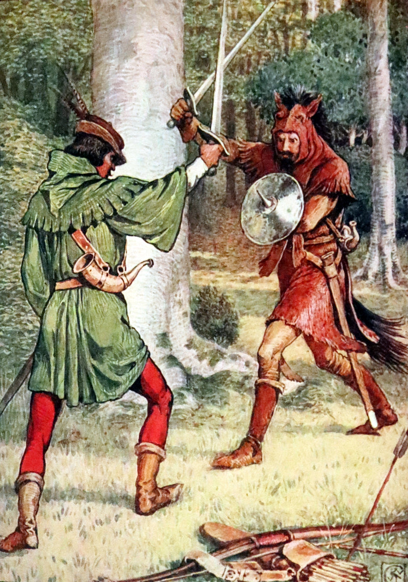 1912 Rare First Edition - ROBIN HOOD and His Merry Men by H. Gilbert, Illustrated by Walter Crane. In Dust Jacket.