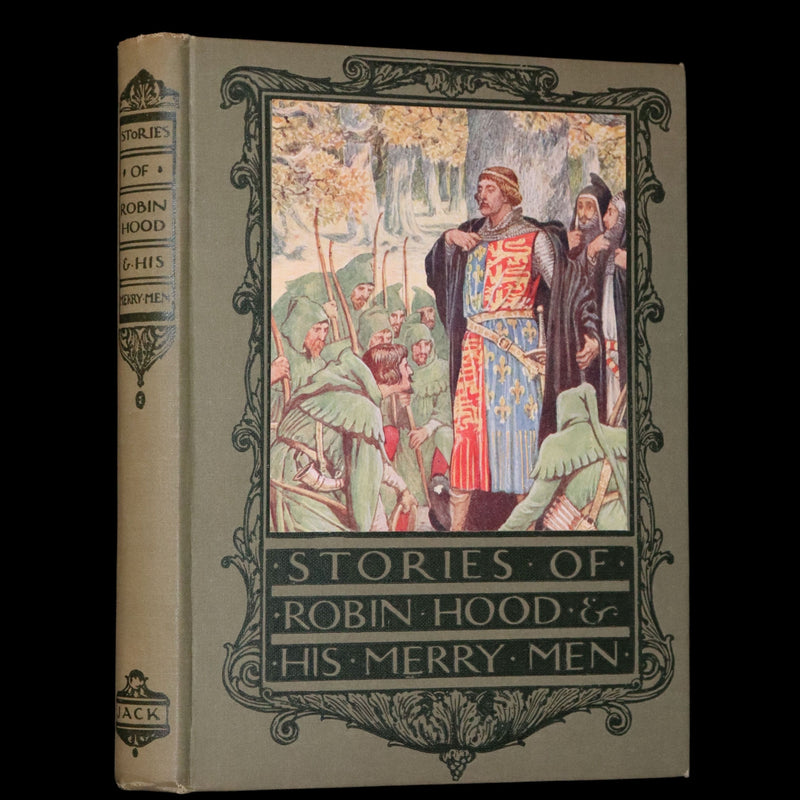 1912 Rare First Edition - ROBIN HOOD and His Merry Men by H. Gilbert, Illustrated by Walter Crane. In Dust Jacket.