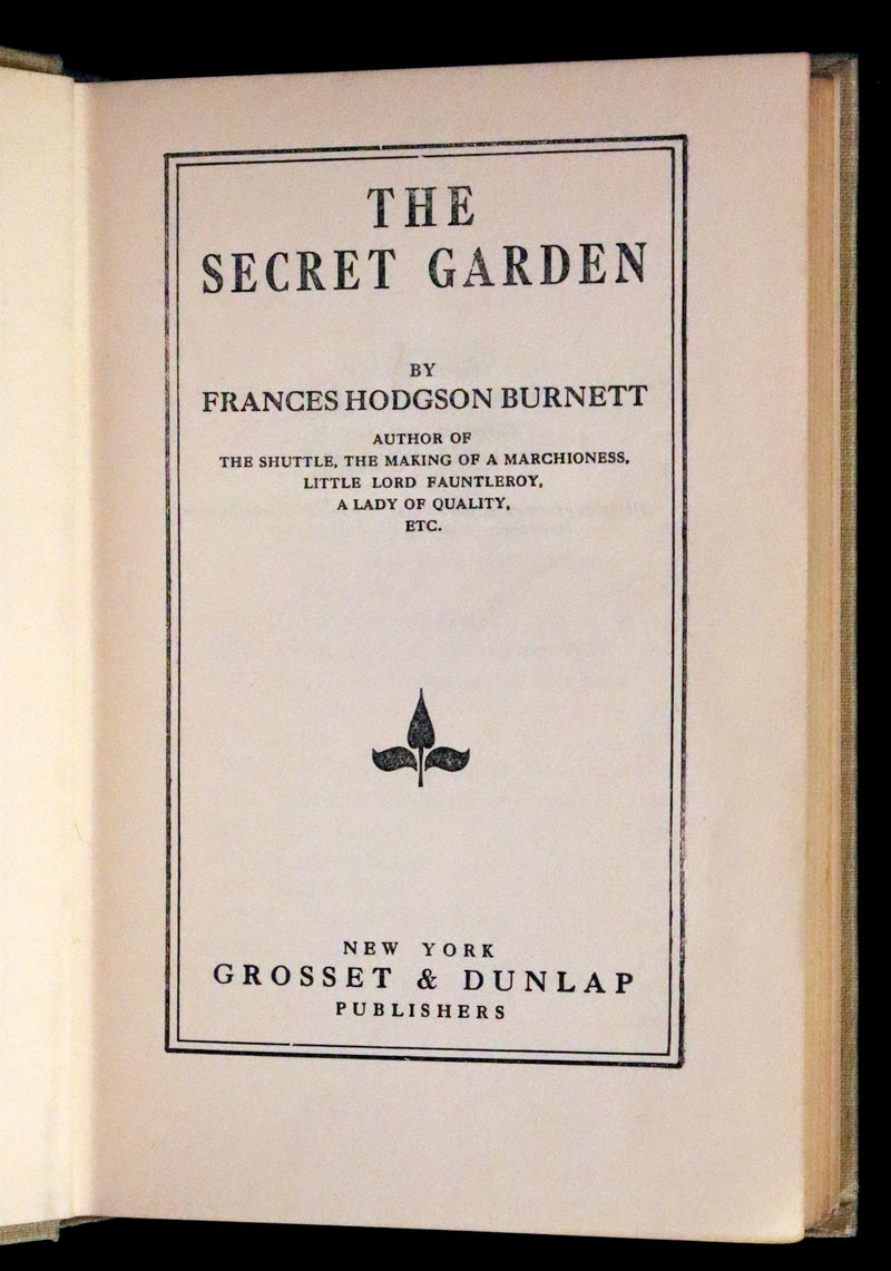 1911 Rare Book - The SECRET GARDEN by Frances Hodgson Burnett.