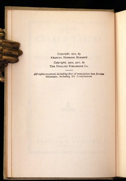 1911 Rare Book - The SECRET GARDEN by Frances Hodgson Burnett.
