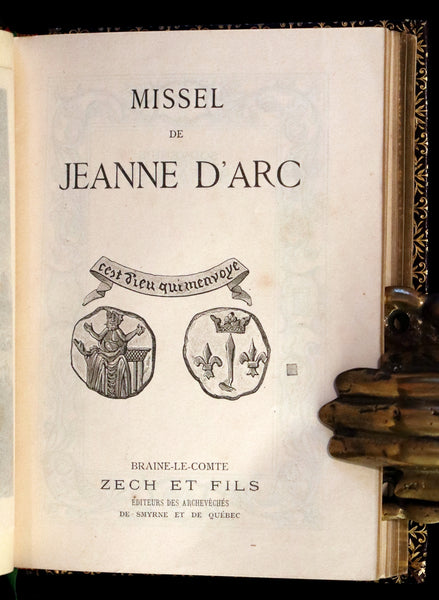 1905 Rare French Book - Missal of Saint JOAN OF ARC - Missel de JEANNE D'ARC.