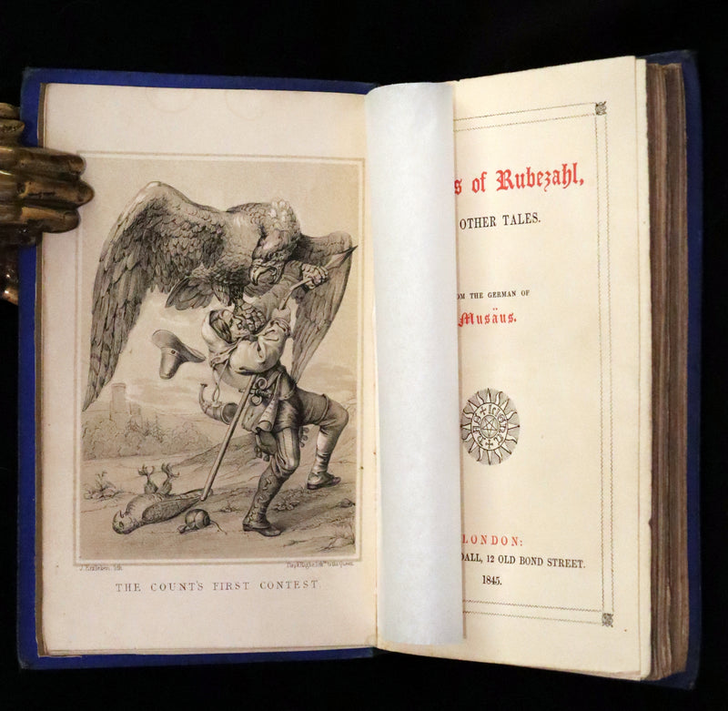 1845 Rare First Edition - Legends of Rubezahl, and Other Tales by Johann Karl August Musäus. Illustrated.