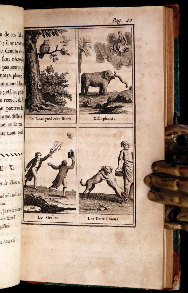 1805 Rare French Book - Illustrated Fables & Mythology - Le Fablier du Second Age.