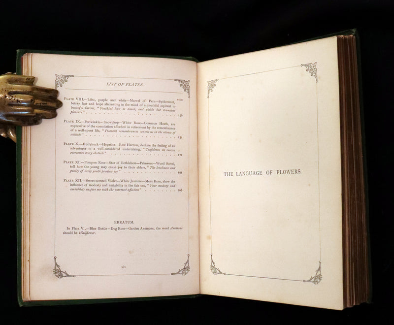 1869 Scarce Floriography 1stED - The Language of Flowers or Floral Emblems by Robert Tyas. Color Illustrated.