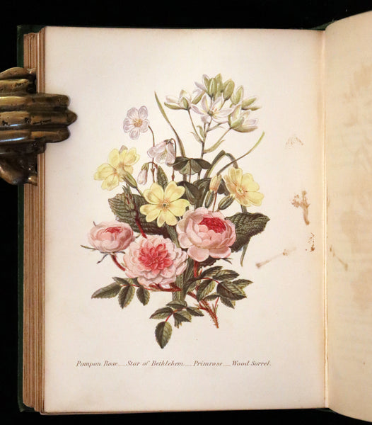 1869 Scarce Floriography 1stED - The Language of Flowers or Floral Emblems by Robert Tyas. Color Illustrated.