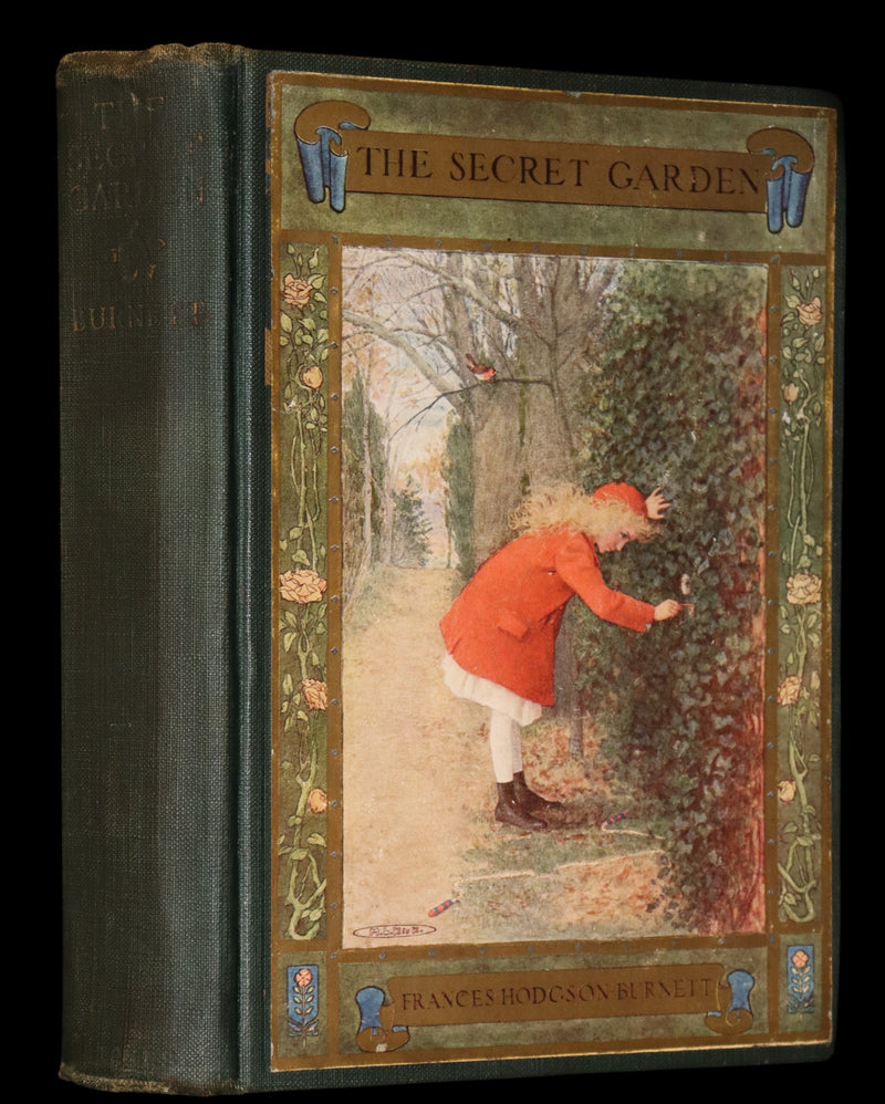1911 Rare Second Edition Book - The Secret Garden by Frances Hodgson Burnett Illustrated by Maria Louise Kirk.