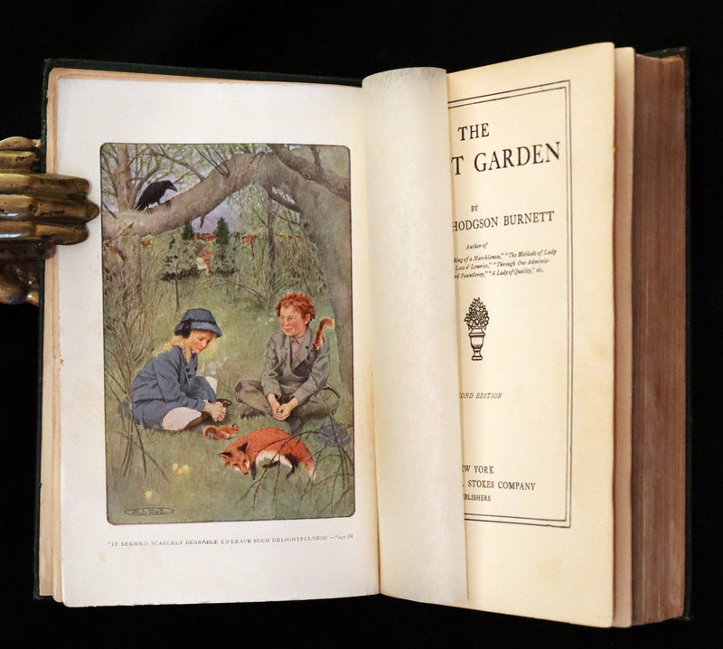 1911 Rare Second Edition Book - The Secret Garden by Frances Hodgson Burnett Illustrated by Maria Louise Kirk.