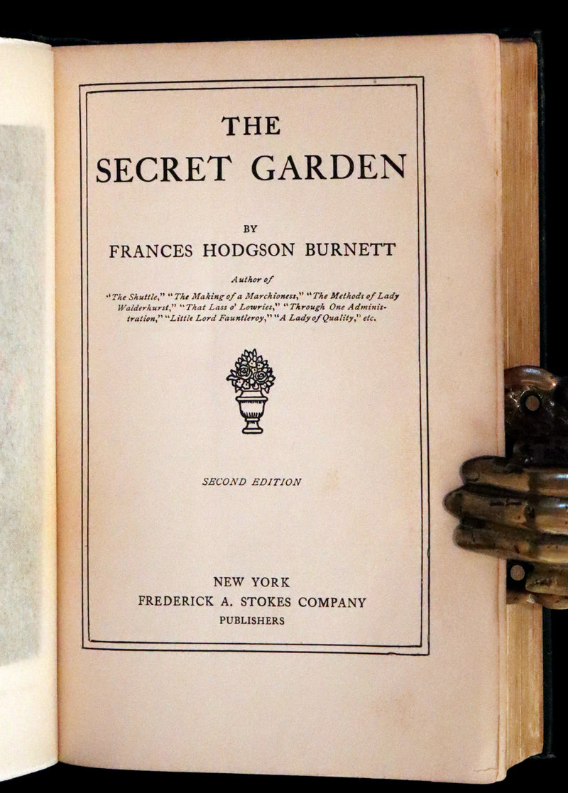 1911 Rare Second Edition Book - The Secret Garden by Frances Hodgson Burnett Illustrated by Maria Louise Kirk.