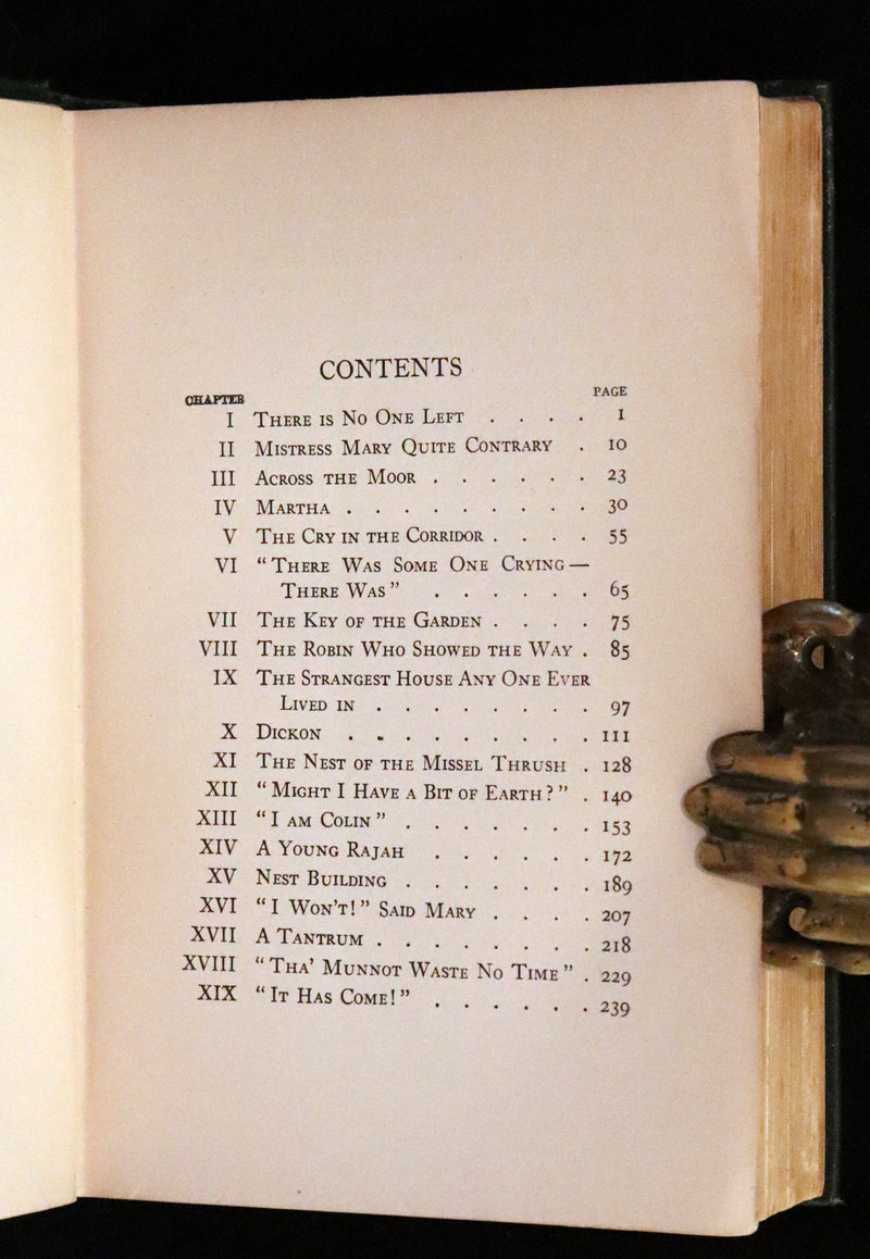 1911 Rare Second Edition Book - The Secret Garden by Frances Hodgson Burnett Illustrated by Maria Louise Kirk.