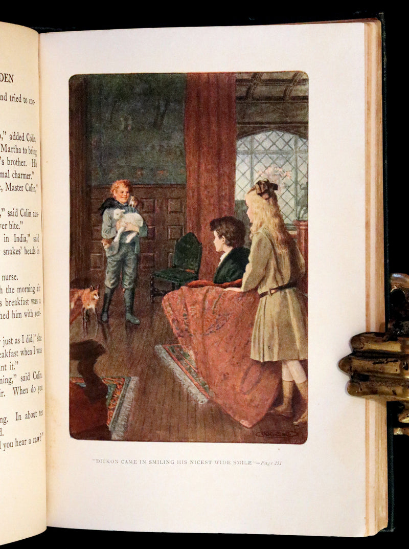 1911 Rare Second Edition Book - The Secret Garden by Frances Hodgson Burnett Illustrated by Maria Louise Kirk.