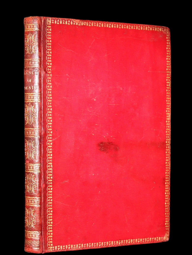 1816 Scarce Book -The Dance of Death, Danse Macabre by Hans Holbein, Color illustrated.