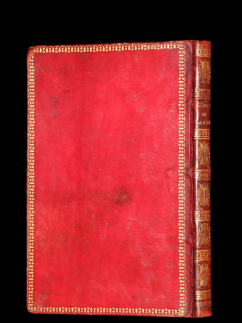 1816 Scarce Book -The Dance of Death, Danse Macabre by Hans Holbein, Color illustrated.