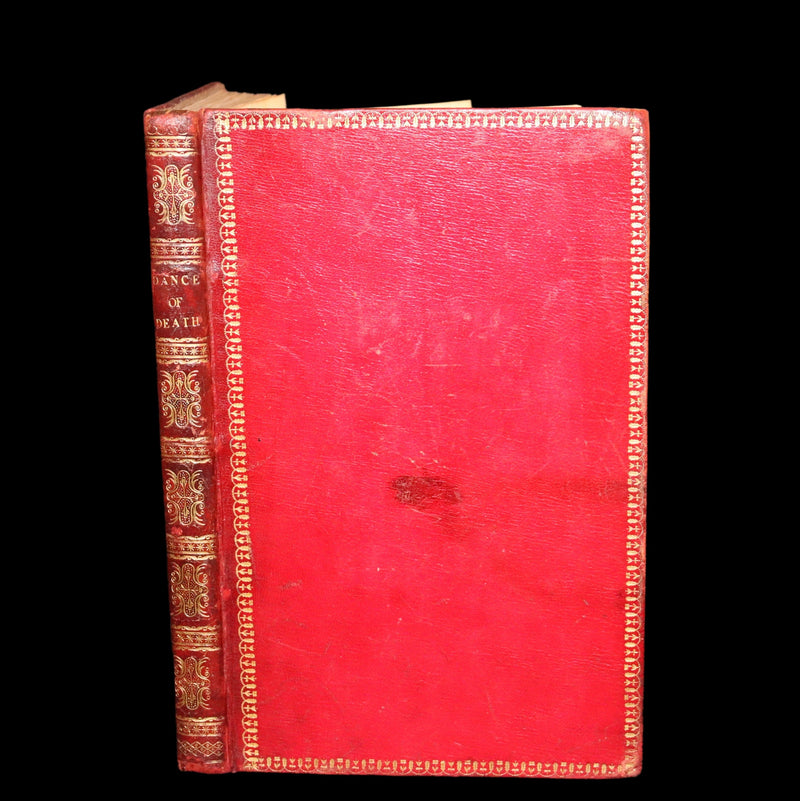 1816 Scarce Book -The Dance of Death, Danse Macabre by Hans Holbein, Color illustrated.