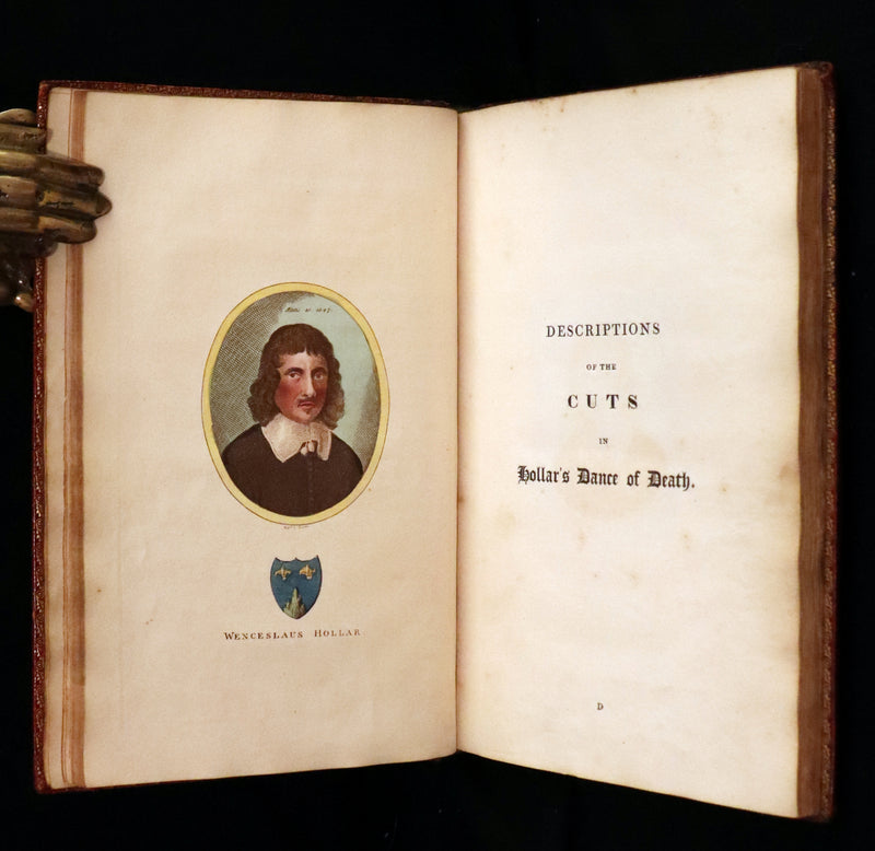 1816 Scarce Book -The Dance of Death, Danse Macabre by Hans Holbein, Color illustrated.