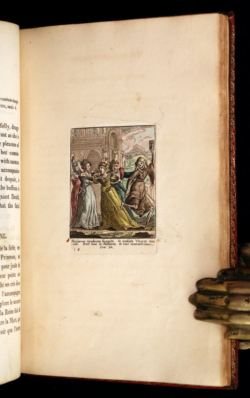 1816 Scarce Book -The Dance of Death, Danse Macabre by Hans Holbein, Color illustrated.