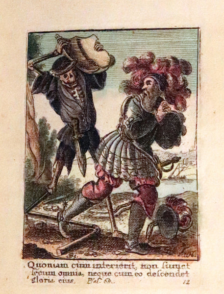 1816 Scarce Book -The Dance of Death, Danse Macabre by Hans Holbein, Color illustrated.