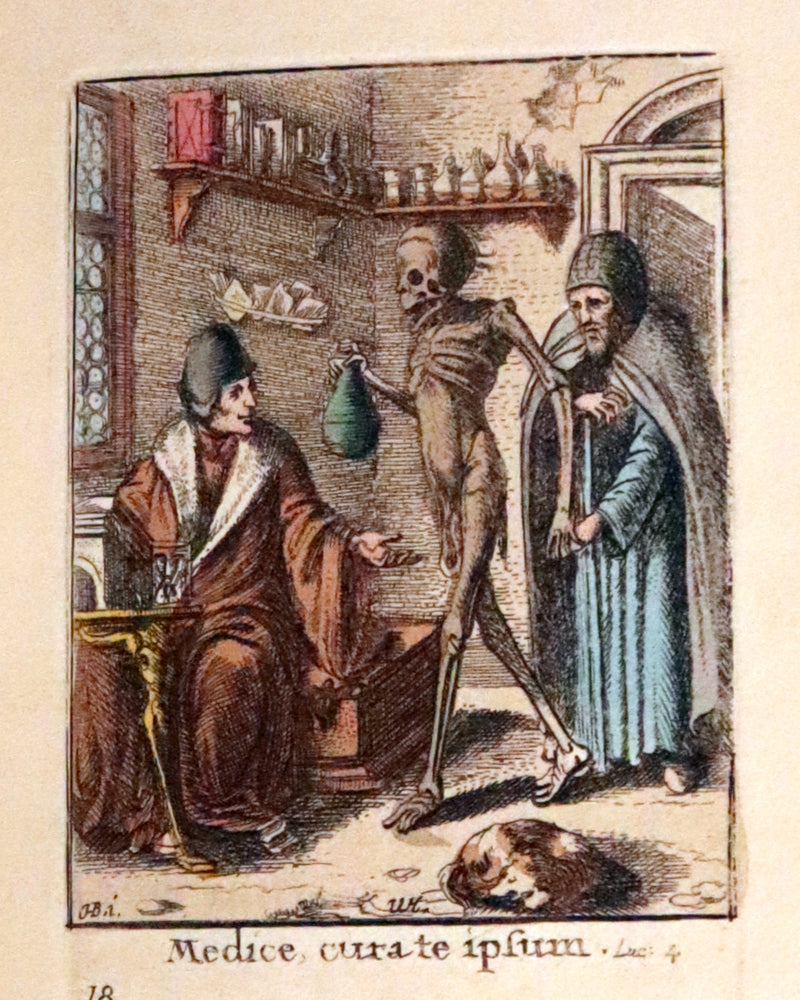 1816 Scarce Book -The Dance of Death, Danse Macabre by Hans Holbein, Color illustrated.