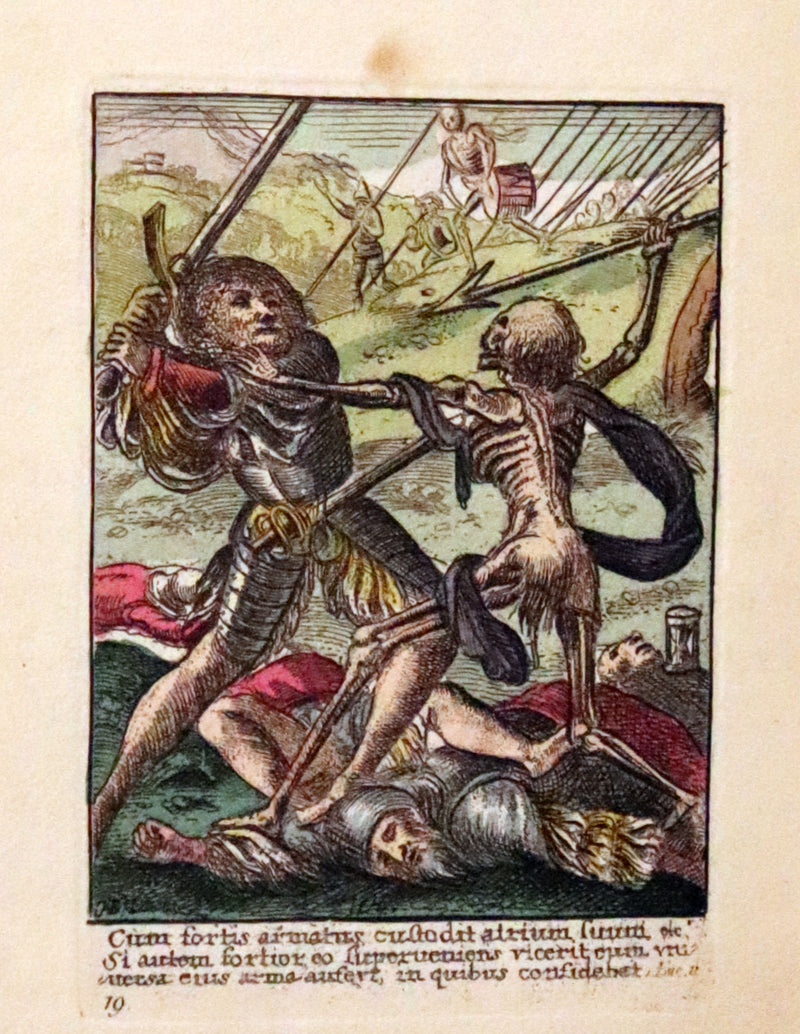 1816 Scarce Book -The Dance of Death, Danse Macabre by Hans Holbein, Color illustrated.