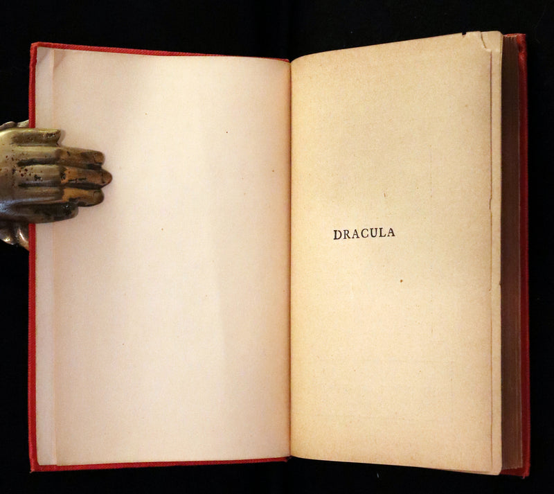 1913 Rare Edition - DRACULA by Bram Stoker, a Gothic Vampire Story.