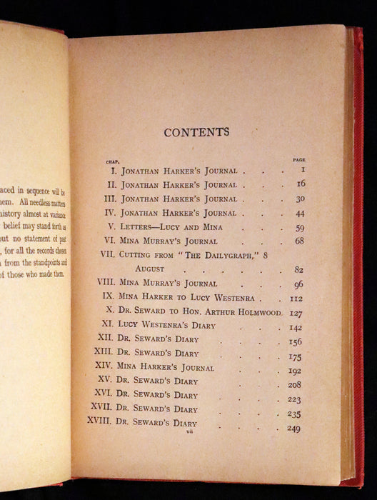 1913 Rare Edition - DRACULA by Bram Stoker, a Gothic Vampire Story.