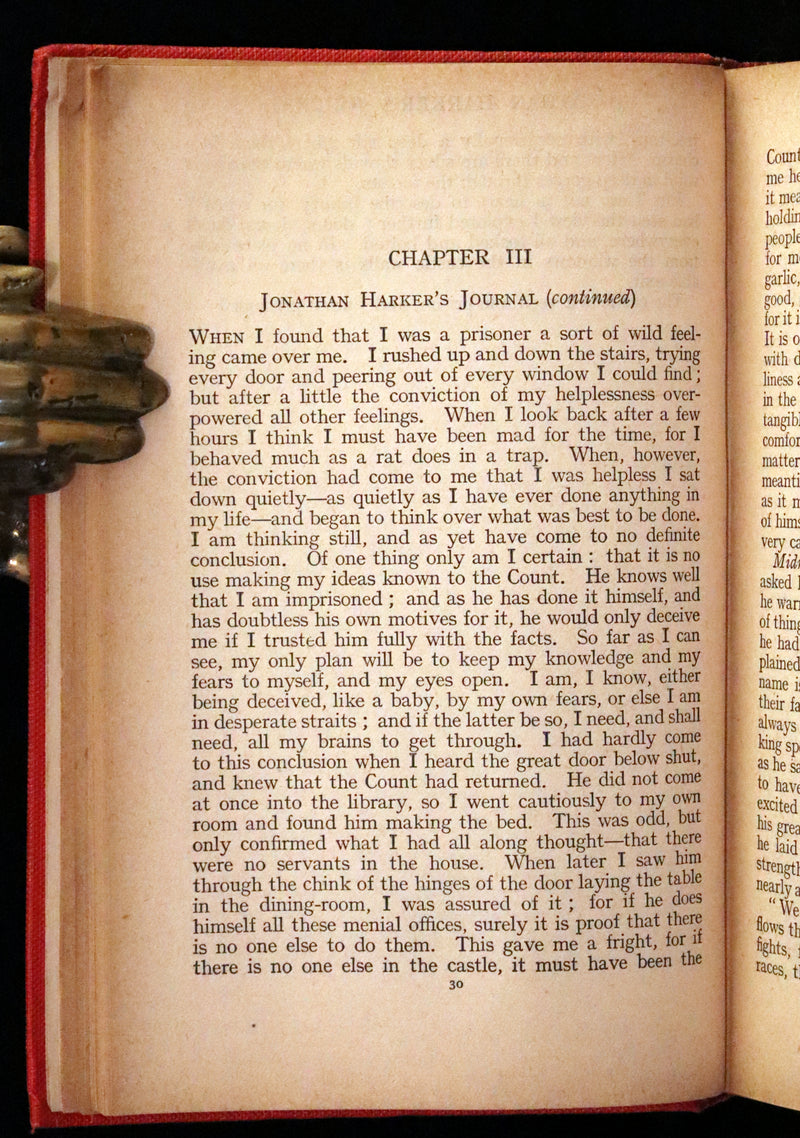 1913 Rare Edition - DRACULA by Bram Stoker, a Gothic Vampire Story.