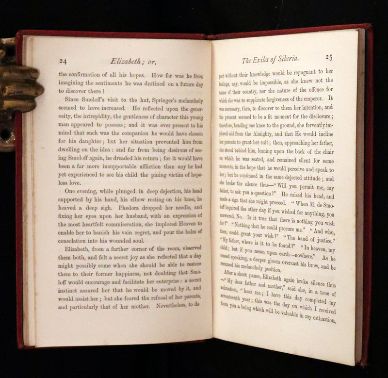 1874 Rare Edition - ELIZABETH, or, The EXILES OF SIBERIA. A Tale, by Madame Cottin.