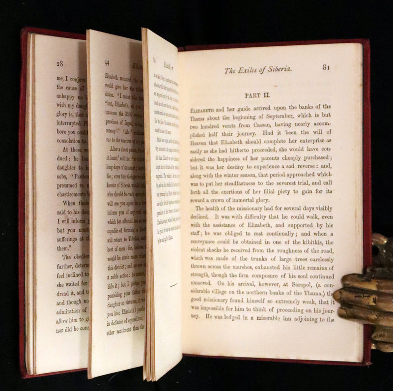 1874 Rare Edition - ELIZABETH, or, The EXILES OF SIBERIA. A Tale, by Madame Cottin.