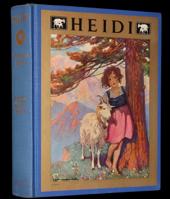 1922 Rare Book - HEIDI by Johanna Spyri illustrated in color by Jessie Willcox Smith.